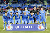 GETAFE C. F. - Temporada 2018-19 - Leandro Cabrera, Jorge Molina, Bruno, David Soria y Jaime Mata; Cristóforo, Portillo, Antunes, Maksimovic, Damián Suárez y Djené. GETAFE C. F. 4 (Jaime Mata 2, Jorge Molina 2) DEPORTIVO ALAVÉS 0. 18/01/2019. Campeonato de Liga de 1ª División, jornada 20. Getafe, Madrid, estadio Coliseum Alfonso Pérez