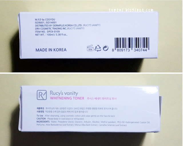 Rucy's Vanity Whitening Toner Review