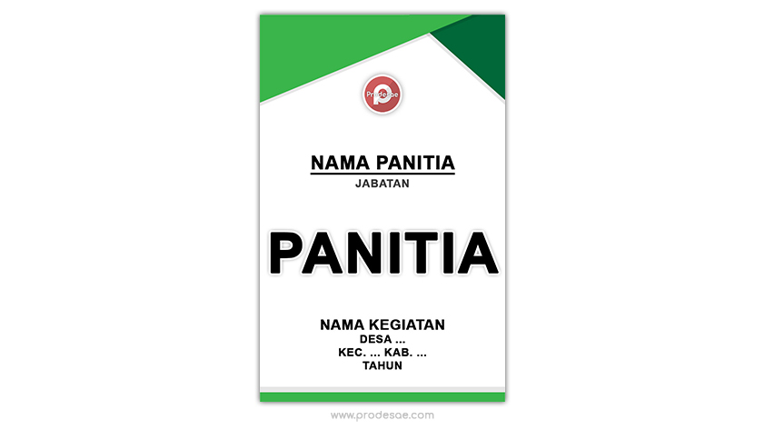 Download Template ID Card Panitia Warna Hijau PSD