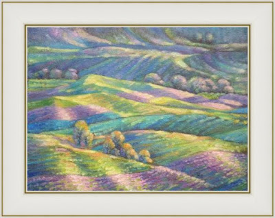 Paintings by Ivan Krutoyarov. French melange. Modern impressionism, landscape, lavender, sun, flowers, happiness, France, Provence