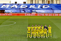 CÁDIZ C. F. Temporada 2020-21. Anthony Lozano, Jose Mari, Juan Cala, Álvaro Negredo, Fali Giménez, Ledesma, Álex Fernández. Jens Jonsson, Alfonso Espino, Carlos Akapo, Salvi. REAL MADRID C. F. 0 CÁDIZ C. F. 1. 17/10/2020. Campeonato de Liga de 1ª División, jornada 6. Valdebebas, Madrid, estadio Alfredo Di Stéfano: sin publico. GOLES: 0-1: 16’, Choco Lozano.