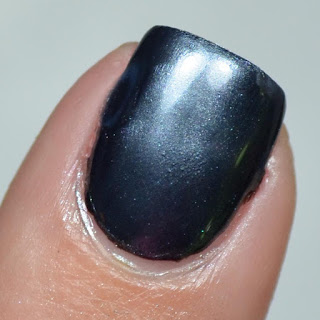 black chrome nail art