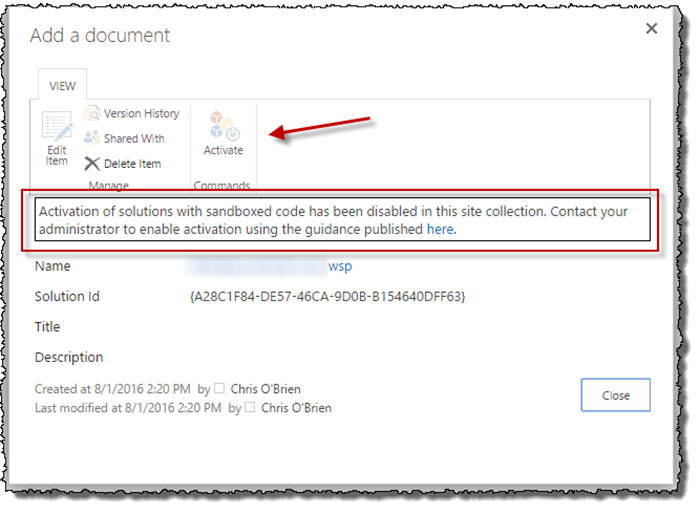 Chris O'Brien: Sandbox code no longer available in Office ...