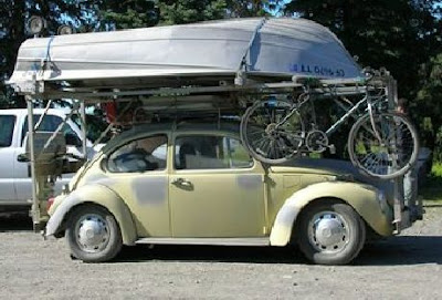 Bicycle Roof Racks on Roof Racks  Blog  Volkswagen Bug With A Roof Rack Carrying A Bunch Of