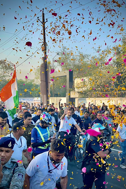 Rahul Gandhi on cycle during bharat jodo yatra