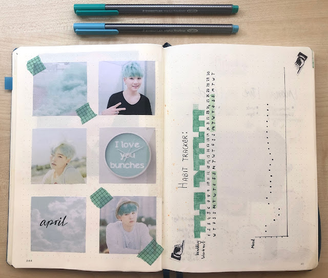 Bullet journal habit tracker