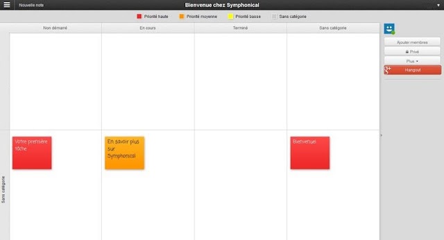 Symphonical : un tableau de bord en ligne pour organiser facilement vos tâches personnelles et professionnelles