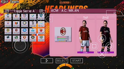 Texture Savedata PES Chelito 19 v2 Mod FIFA 20 PPSSPP