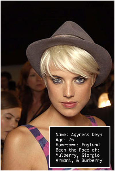 Agyness Deyn is a hot young British model who is well on her way to