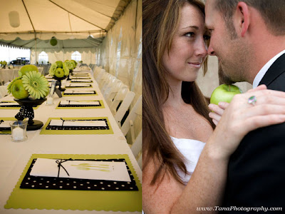 white and green wedding
