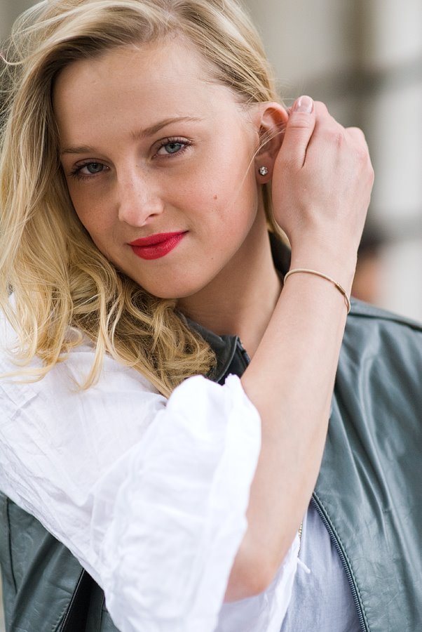 London Street Style...Red Lips and Diamonds