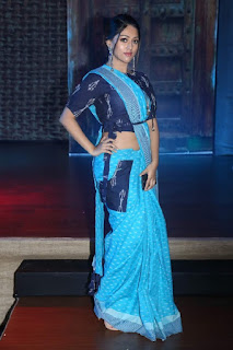 ACTRESS ANU EMMANUEL PHOTOS IN BLUE SAREE