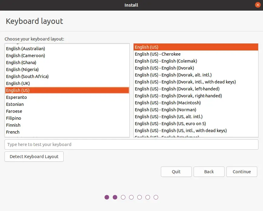 Ubuntu keyboard layout