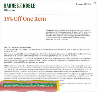 Free Printable Barnes and Noble Coupons