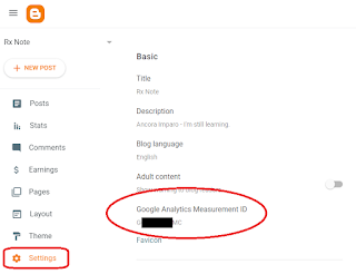 Google Analytics Measurement ID in Blogger