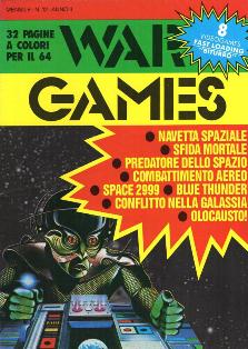 War Games 12 - Luglio & Agosto 1987 | PDF HQ | Mensile | Computer | Programmazione | Commodore | Videogiochi
Numero volumi : 31
Cari commandos, marines, guerrafondai, amanti dello «sparaspara» è arrivato finalmente il vostro momento. Vi offriamo da questo mese la possibilità di dare sfogo a tutte le voglie represse che vi portate dietro fin da bambini, quando avete avuto per la prima volta un mitra in mano o una semplice pistola da cowboy. War Games è stata studiata apposta per coloro che nei videogiochi cercano un momento di... guerra dopo troppi di pace. Bando alle gare di atletica o di pallone, a morte gli spaziali o le avventure. Affidiamo la nostra fantasia alle battaglie navali, terrestri o nel cielo dove le pale degli elicotteri solcano soltanto i confini della vostra fantasia. Ma War Games non vuol essere soltanto un'occasione di divertimento. Vuole essere pure il primo vero tentativo di offrire a un pubblico vastissimo i videogiochi di strategia, un settore che in molte altre nazioni è da tempo ai vertici degli interessi dei giovani ma non solo di loro. Crediamo che il nostro sforzo sarà premiato dal vostro interesse e quindi vi invitiamo a gustarvi tutta la rivista.