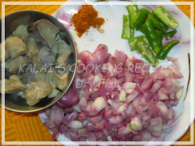 Sun-Dried Salted Seer Fish Dry Onion Gravy / Vanjaram Karuvadu