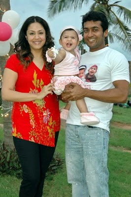 Surya, Jothika and baby