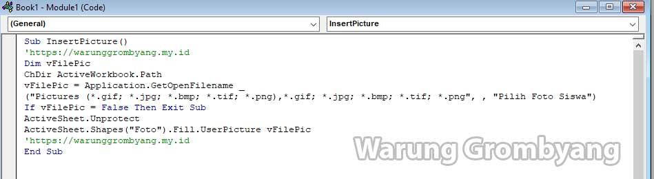 Membuat Tombol Insert Picture Menggunakan Macro Di Excel