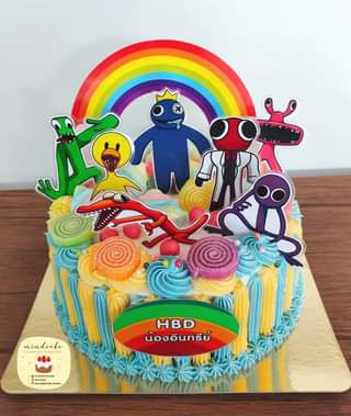 Topo de Bolo Rainbow Friends