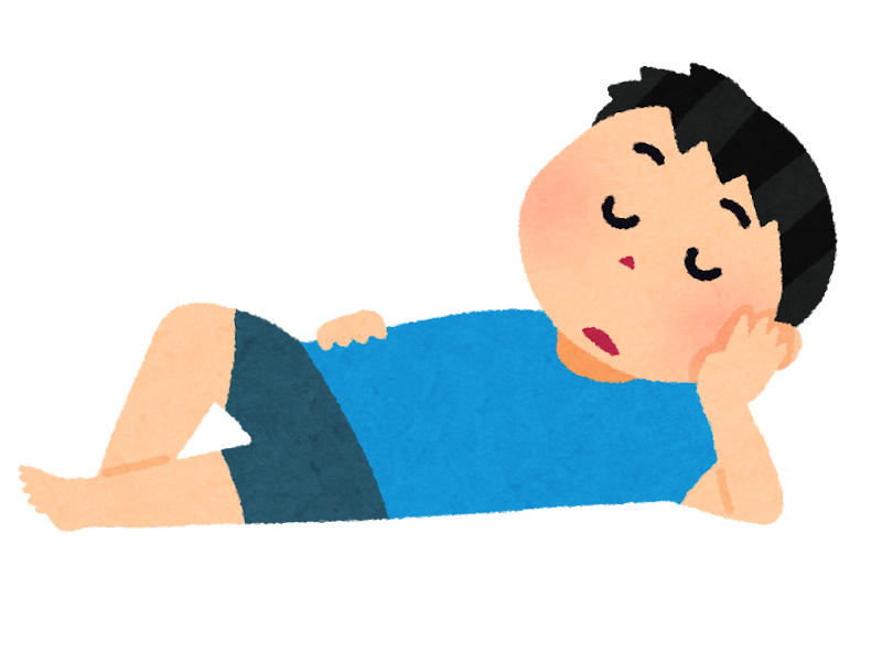 ぐーたら寝ている男性のイラスト かわいいフリー素材集 いらすとや