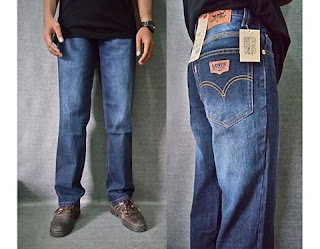 celana jeans, celana jeans standar pria, celana jeans pria biru dongker