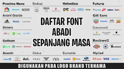 Daftar Font Logo Brand Ternama