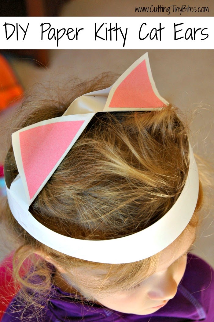 DIY Paper Kitty Cat Ears craft