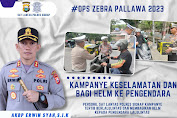 Hari Ketiga Operasi Zebra Pallawa 2023, Sat Lantas Polres Sidrap Kampanye Keselamatan Berlalulintas Dengan Membagikan Helm