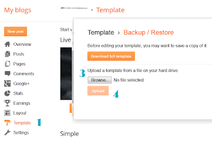 How To Upload Blogger/Blogspot Template