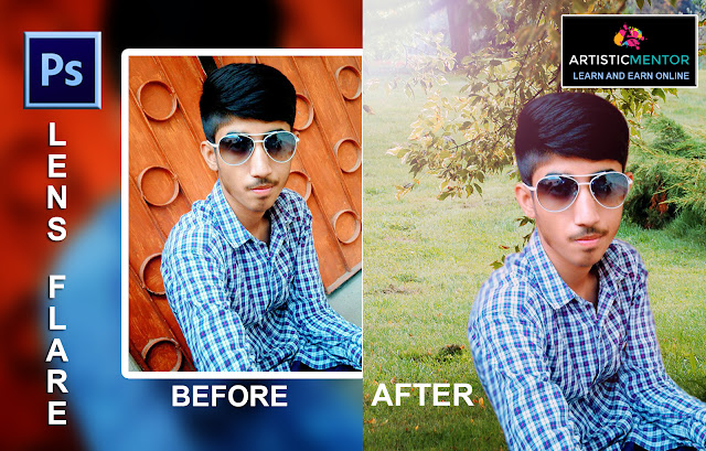  How to Apply  Lens Flare Effect in Photoshop | Photoshop Tutorial