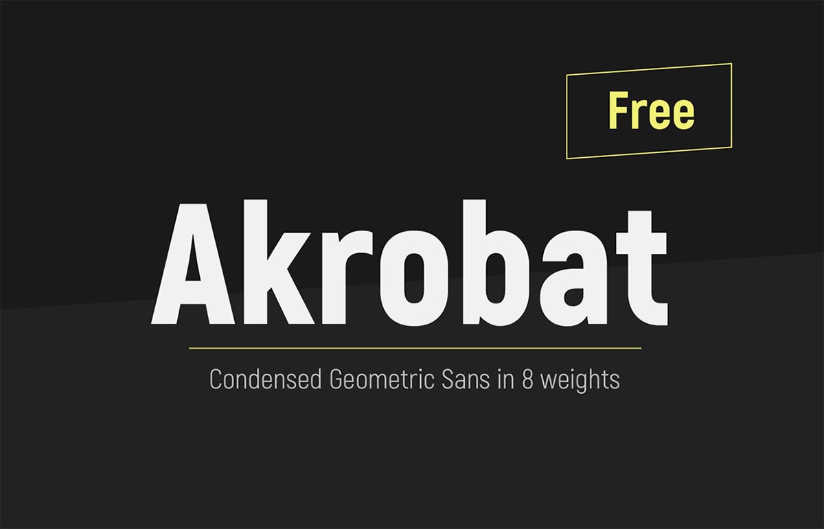 Font gratis terbaru - Akrobat Typeface
