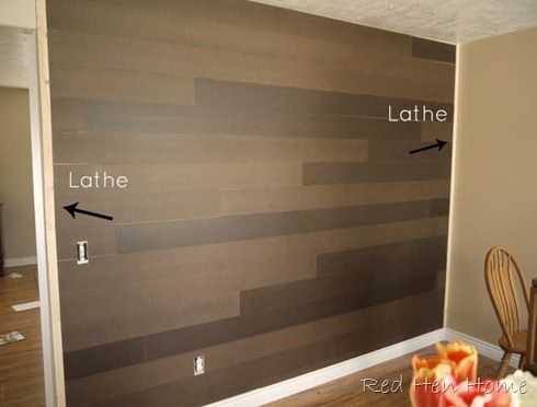 faux plank planked wall