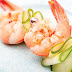 Cucumber Ribbons and Shrimp