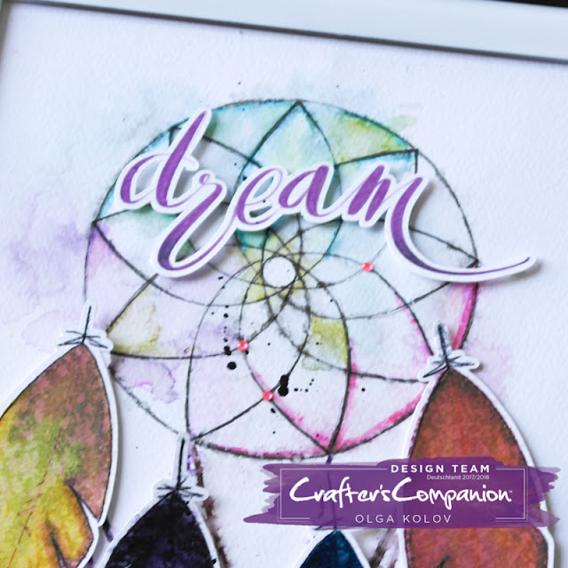 @olgakolov @crafterscompde #sparkle #aquamarker #dreamcatcher #traumfaenger #handlettering #feder