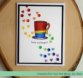 Rainbow Coffee Card by Jess Crafts for Mint Owl Studio