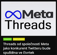 Threads od společnosti Meta jako konkurent Twitteru bude spuštěna ve čtvrtek - AzaNoviny