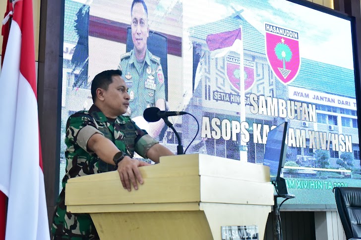 Asops Kasdam XIV/Hsn Pimpin Rakor Evaluasi Bidang Operasi Kodam XIV/Hsn TA. 2024
