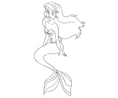 #10 Ariel Coloring Page