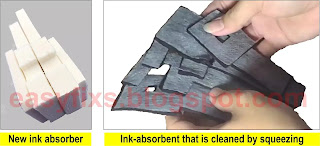 How to clean the printer waste ink absorber