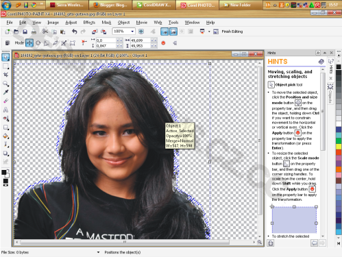 Cara 2 Memisahkan memotong Background  Gambar Di Corel Draw 