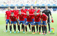 CLUB ATLÉTICO OSASUNA - Pamplona, Navarra, España - Temporada 2016-17 - Oier, Clerc, David García, Tano, Rivière y Mario Fernández; Miguel Flaño, Fuentes, Roberto Torres, Fran Mérida y Sergio León - VILLARREAL 3 (Pato, Bruno, Nicola Sansone) C. A. OSASUNA 1 (Roberto Torres) - 25/09/2016 - Liga de 1ª División, jornada 6 - Villarreal, Castellón, estadio El Madrigal