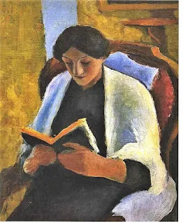 Mujer leyendo de August Macke