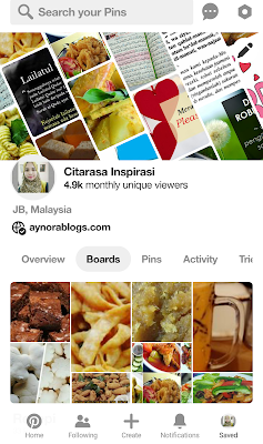 Jom Follow Akaun Pinterest Citarasa Inspirasi, Nilai Hidup Lebih Baik
