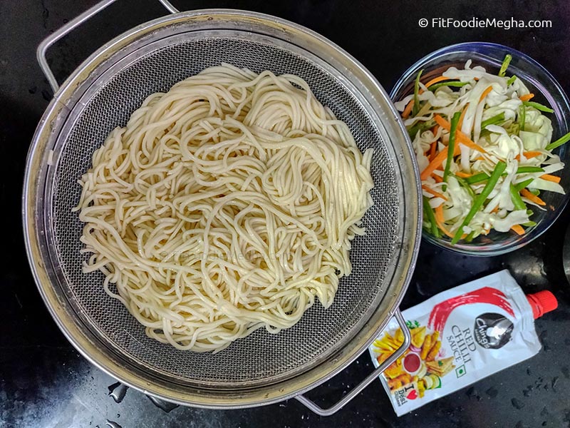 Boiled Noodles - Hakka Noodles Recipe