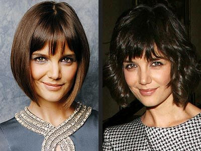 celebritty hairstyles. Celebrity haircuts Katie Holmes hair new and trendy haircut.