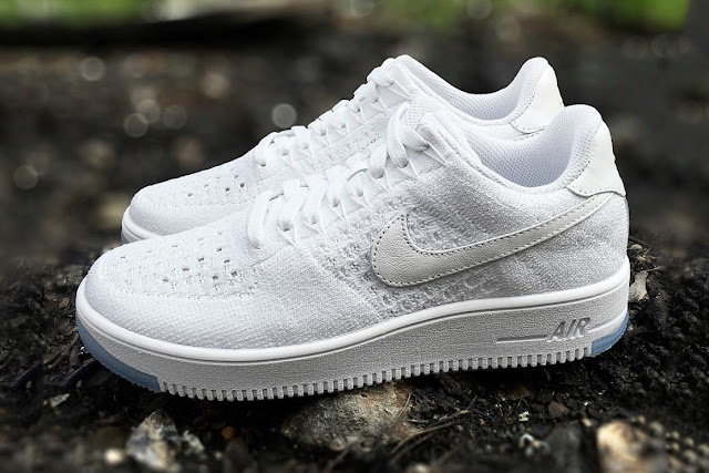 All white Air Force One Flyknit