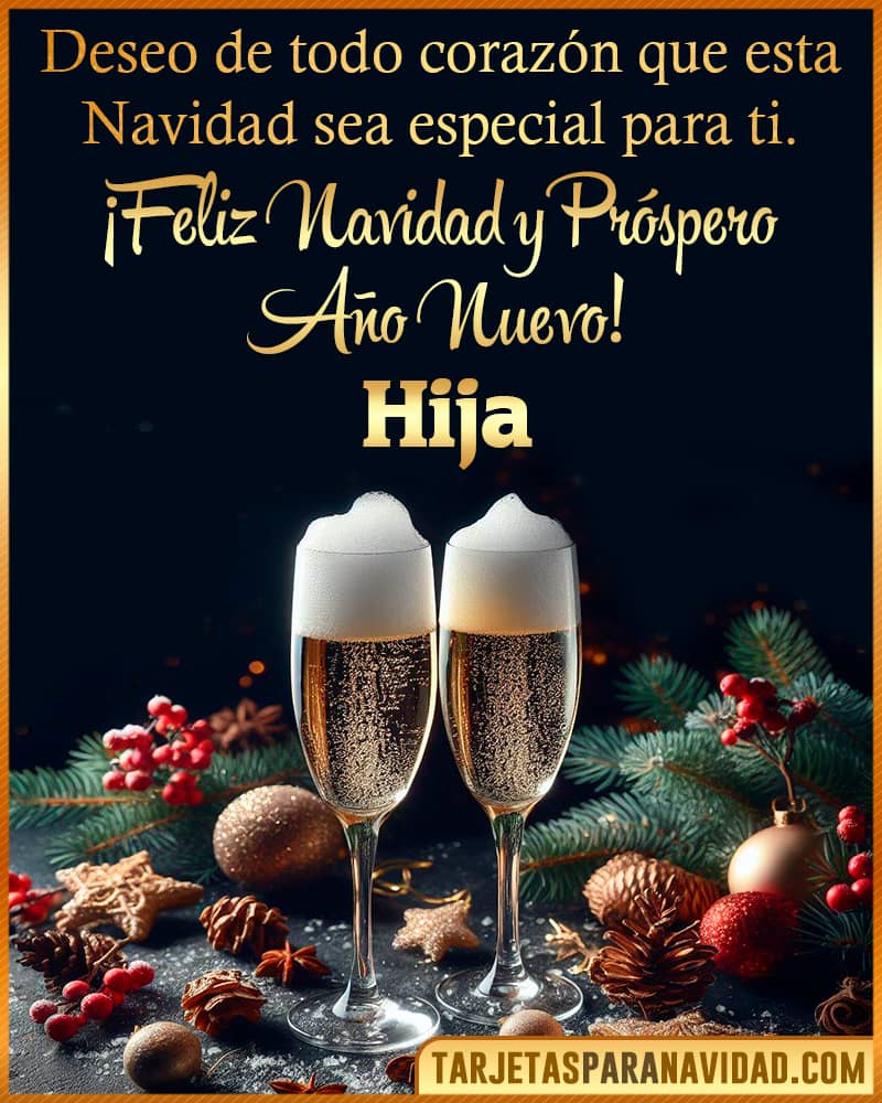 Imagenes de feliz navidad y prospero año nuevo Hija