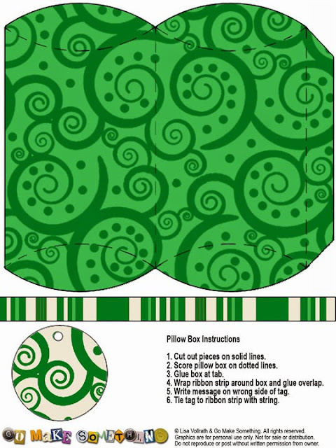 Spirals: Free Printable Pillow Boxes.