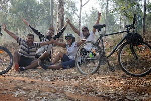 Team taking rest at the end of the journey